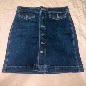 LOFT Dark Blue Denim Skirt